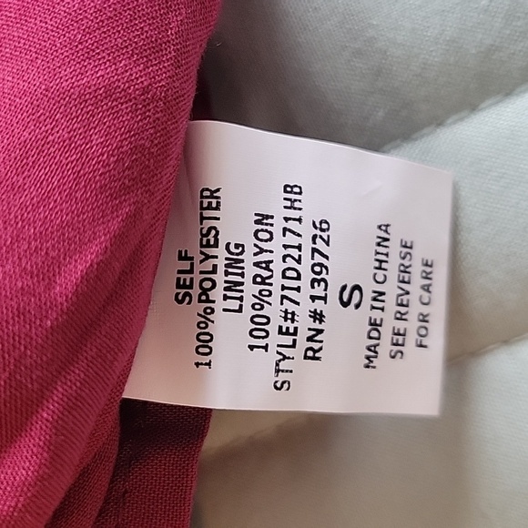 Honey Belle Red Floral Dress Velvet Spagetti Straps Size Small NWT - Picture 10 of 11